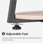 BEWISHOME Round End Table with Charging Station, Side Accent Table with 3-Tier - Image 7