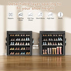 LANTEFUL Shoe Rack with Covers 5 Tier Tall Shoe Rack Organizer Large Capacity - Image 6