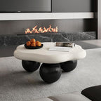 35" Cloud Coffee Table with 3 Ball Legs, Modern Minimalist Petal Center Table - Image 5