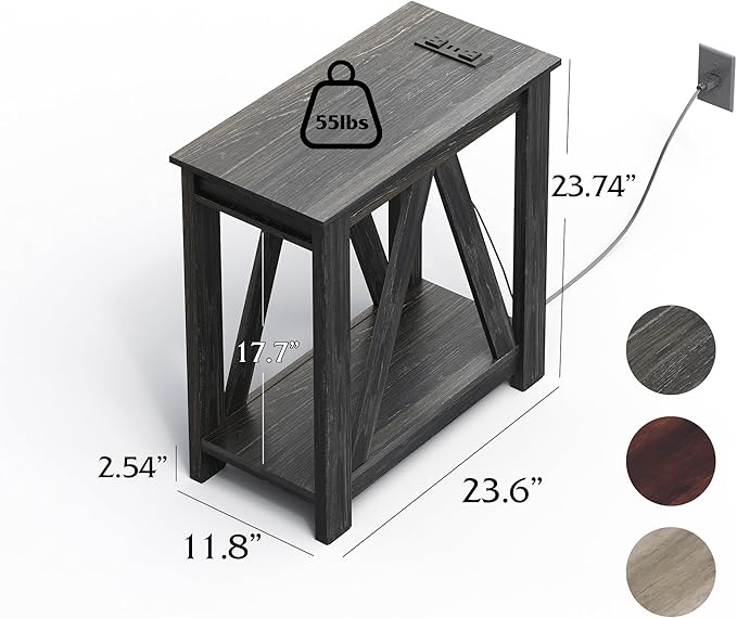 WLIVE End Tables Living Room Set of 2 - Image 3