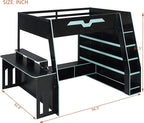 Full Size Wood Esports Loft Bed - Image 2
