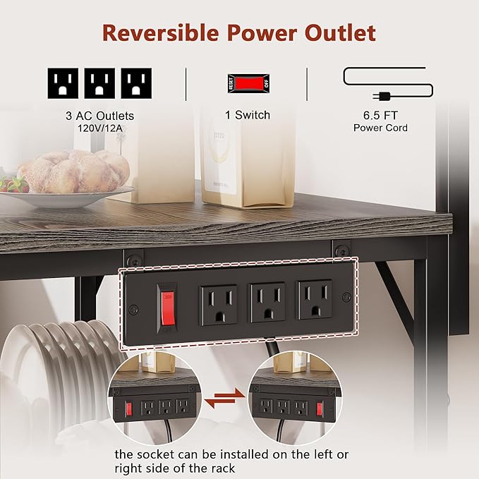 Furologee Kitchen Bakers Rack - Image 4