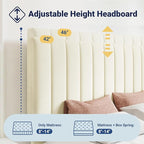 Allewie King Size Storage Bed Frame, Vertical Channel Tufted Adjustable - Image 4