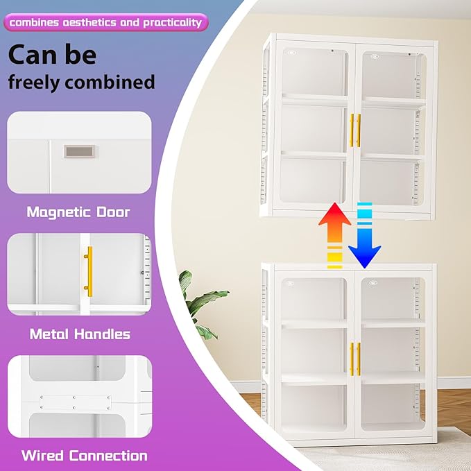 PAOFIN 67" Display Cabinet - Image 5