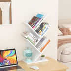 SHEEPAM 5 Tier Tree Book Shelf, Small Desktop Bookshelf - Image 2
