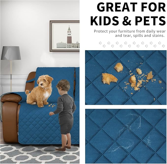 Easy-Going Loveseat Recliner Cover, Reversible Couch Cover - Image 3