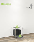 Matte Storage Cart with Flap Door, Large Capacity Storage Cart with Detachable - Image 2