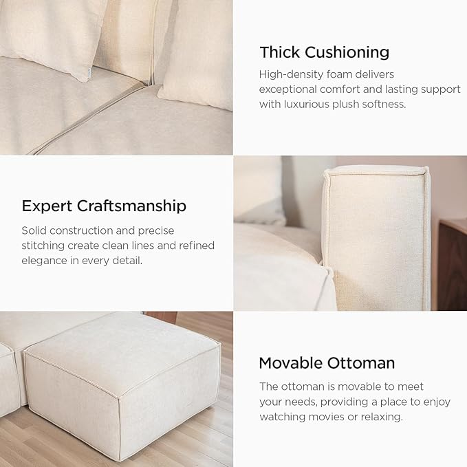 Acanva Luxury Modular Sectional Living Room Sofa Set, Modern Minimalist Style - Image 11