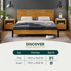 Bme Trapeze King Bed Frame – Modern Solid Wood Bed - Image 7
