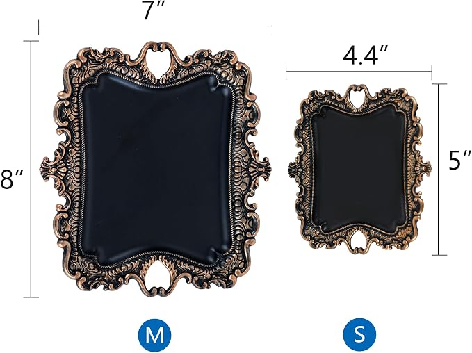 Funly mee 8 x 7 inches Antique Trinket Dish Vintage Jewelry Tray, Ring Holder - Image 2