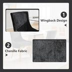 Upholstered Dining Chairs Set of 6, Modern Fabric Side Chairs - Image 5