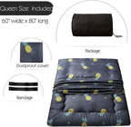 MAXYOYO Grey Pineapple Japanese Floor Futon Mattress, Tatami Floor Mat Portable - Image 2