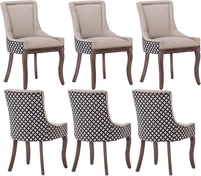 Modern Dining Chairs Set of 6, High Back Dining Chairs Side Chairs by MZDOO
