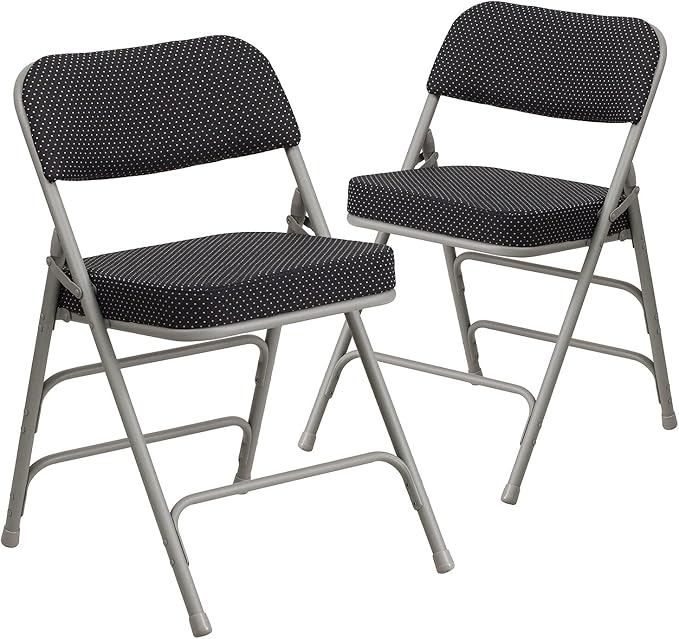 Flash Furniture 2 Pack HERCULES Series Premium Curved Triple Braced & Double by FlashFurniture
