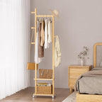 Solid Wood Coat Rack Freestanding Clothing Rack by Taitiy