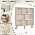 LEYAOYAO 8 Cube Bookshelf, 3 Tier Bookcase - Image 5