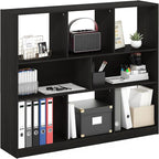 Furinno DALY Book Shelf, 8-Cube Bookshelf, Horizontal Cube Storage Organizer - Image 3
