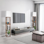 RUNTOP Floor Lamp with Shelves, Shelf Floor Lamp with Wireless Charger & 2 - Image 6