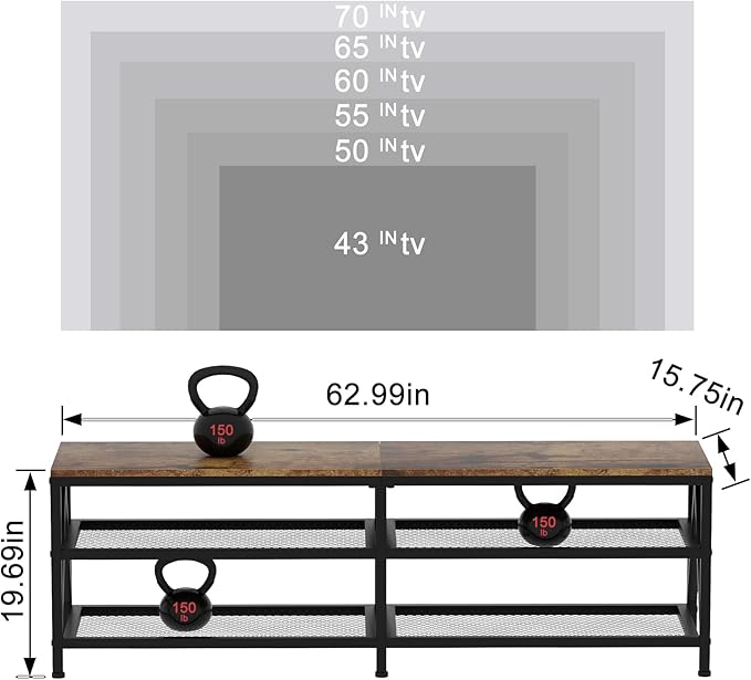 TV Stand for TVs up to 70 Inch, Entertainment Center for Living Room - Image 4