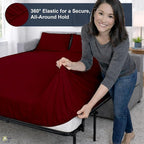Cottington Lane Sleeper Sofa Sheets Full Size, 4 Piece Premium Quality 100% - Image 4