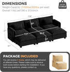 ELUCHANG 116" Luxury Modular Sectional Sofa, Comfy Deep Seat Cloud Couch - Image 2