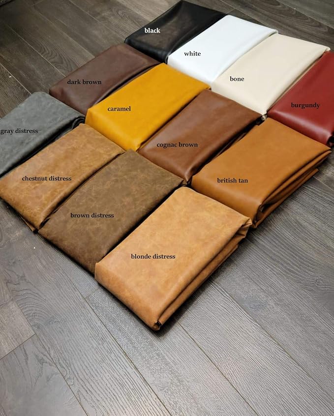Soft Faux Vegan PU Leather by The Yard Synthetic Pleather 0.9 mm Nappa Yards - Image 4