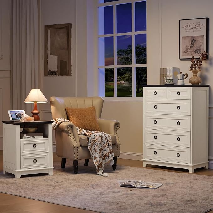 Joaxswe Farmhouse 6 Drawer Dresser - Image 9