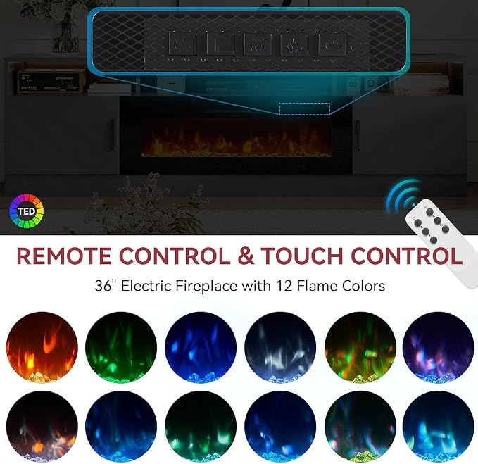 oneinmil 70" Fireplace TV Stand - Image 6