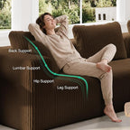 Novilla 141" Modular Sectional Sofa, Modern Cloud Sectional Couch - Image 9