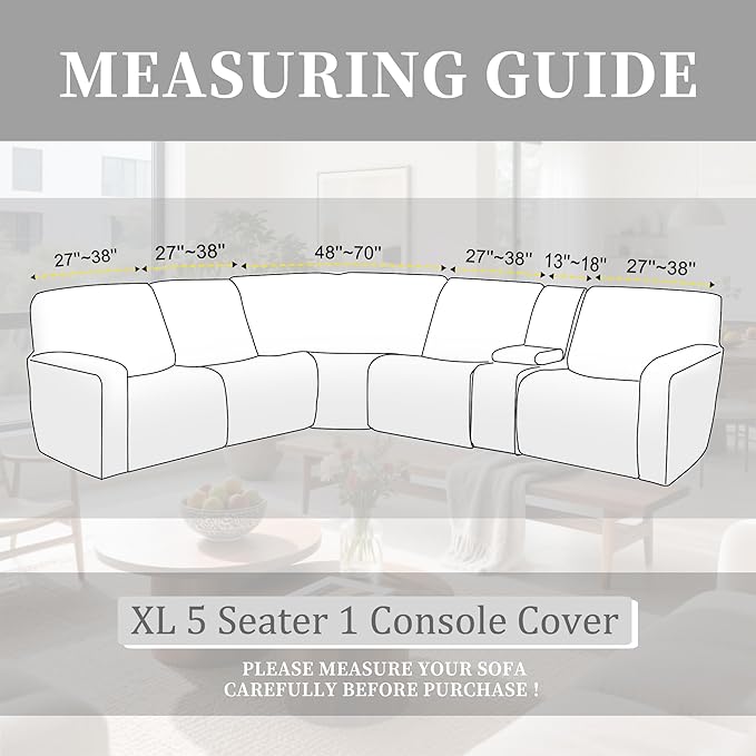 100% Waterproof Sectional Recliner Couch Covers - Image 3