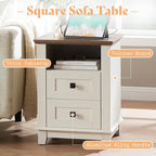 AMERLIFE Farmhouse 4-Piece Living Room Set, Entryway Console - Image 4