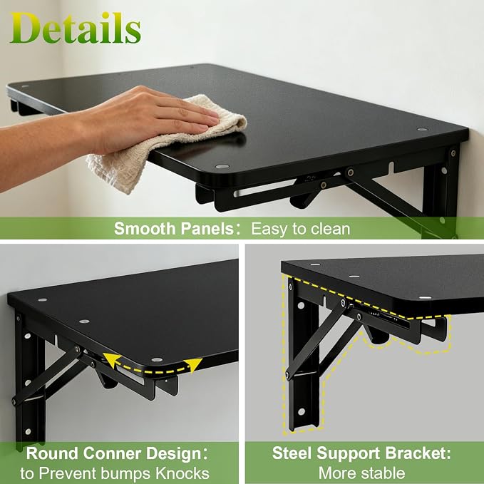 Wooden Folding Shelf Wall Mounted - Image 4