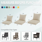 19x19 Inch Patio Chair Cushions Set of 2, Outdoor Furniture Cushions - Image 7