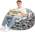 Lukeight Camo Stuffed Animals Storage Bean Bag Chair Cover by Lukeight