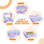 MeMoreCool Glow in the Dark Kids Couch – Modular Fold-Out Toddler Sofa | - Image 4