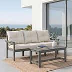 HDPE 4 Piece Patio Furniture Set, All-Weather Outdoor Couch by YourPerfectOutdoorEscape