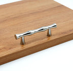 2PCS Bamboo Cabinet Handles, Zinc Alloy Silver Drawer Pull, 2.5 Inch Hole - Image 6