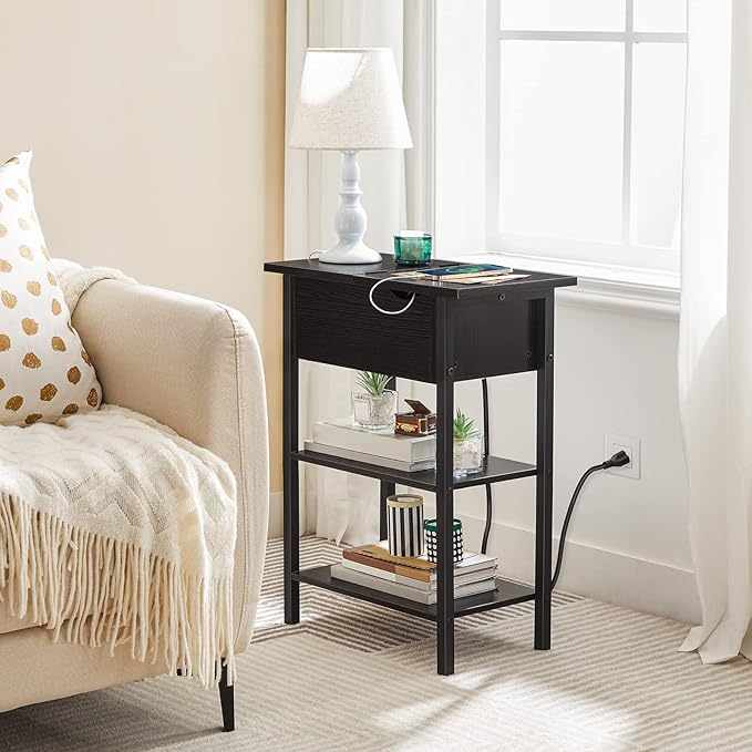 HOOBRO Side Table, Flip End Table - Image 2