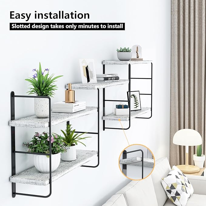 MXCSE Wall Shelves, Wall Mounted Bookshelves, DIY Floating Shelves - Image 8