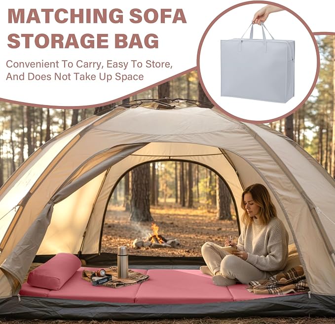 Tiita Folding Sofa Bed Chair, 4-Fold Convertible Sleeper Chair - Image 8