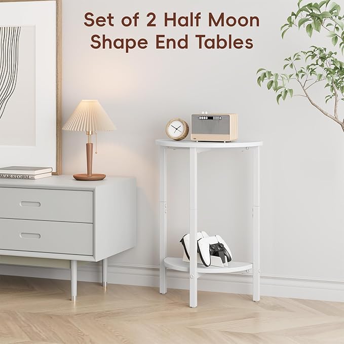 Vagusicc Side Table, Small Round End Table, Circle Table Small Round Coffee - Image 8