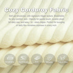 Giant Bean Bag Chair for Adults, Corduroy Chaise Lounge - Image 9