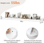 Floating Shelves for Wall, 48 inch Wood Floating Shelves Set of 2, Picture - Image 3