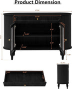 XUZENEST 47'' Fluted Sideboard Buffer Cabinet - Image 2