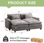Oprisen 86" Modular Sectional Sofa, Comfy Cloud Couch Sectional Sofa - Image 2