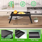 Fibogollo 4 Pack Bamboo Bed Tray Table - Image 4