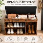 HOOBRO Shoe Storage Bench with Cushion, 32.3'' Entryway Bench with Lift Top - Image 6