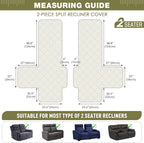 TAOCOCO 100% Waterproof Loveseat Recliner Covers 2 Seater, Split Loveseat Covers - Image 2