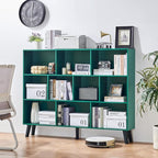 LEYAOYAO 10 Cube Bookshelf, 3 Tier Vintage 55" Wide Bookcase - Image 3