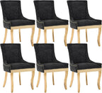 Upholstered Dining Chairs Set of 6, Modern Fabric Side Chairs by MZDOO